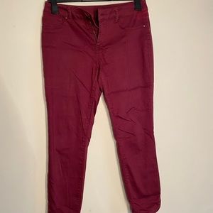 Maroon Work Ankle Pant